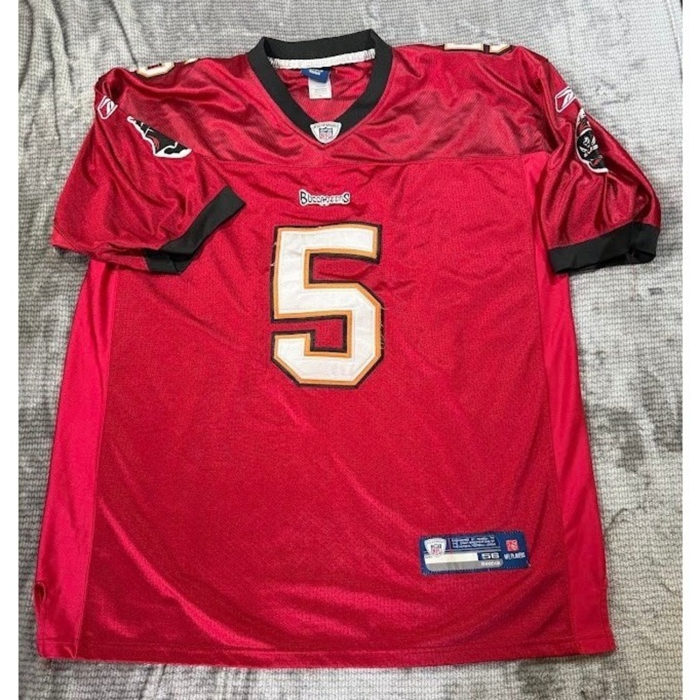 Reebok NFL Onfield Tampa Bay Buccaneers Jersey Red Mens 56 2XL Josh Freeman 5